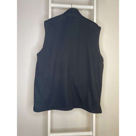 Rolls-Royce Vest Men 2XL Black Outer Boundary Fleece Lined Mock Neck Zip Pocket - Picture 4 of 6
